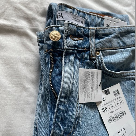 ☀️NWT Zara High Rise Straight Jeans • Z1975 - Picture 5 of 8